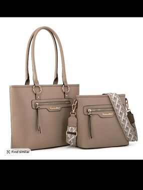 Montana West Taupe Double Bag Set